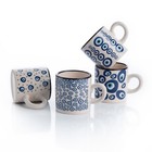 Ceramic Turkish Coffee Cup Set of 4, Demitasse Cups, Handmade Espresso Cups