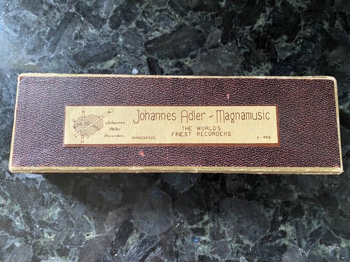 Johannes Adler Soprano-C 25-Year Pearwood Baroque Fingering Recorder Model #1820 - Picture 6 of 8