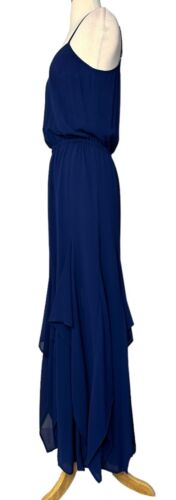 MICHAEL KORS Maxy Dress Flutter Tank Chiffon Navy Blue Lightweight Flowy Size XS - Picture 10 of 11