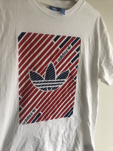 Adidas Originals White T-Shirt Men’s Size Medium AS15 - Picture 2 of 4