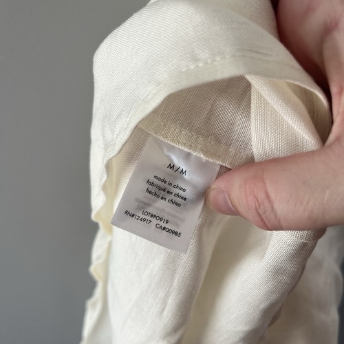 NEW Onia White Air Linen Maxi Dress Lightweight Neutral Size Medium - Picture 7 of 8