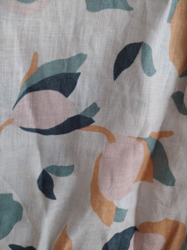 Rachel Zoe Linen Summer Short Sleeve Floral Shirt Womens Size L - Picture 5 of 8
