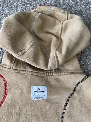 Nike Inside Out Embroidered Tan Hooded Sweatshirt Men Large - Picture 10 of 10