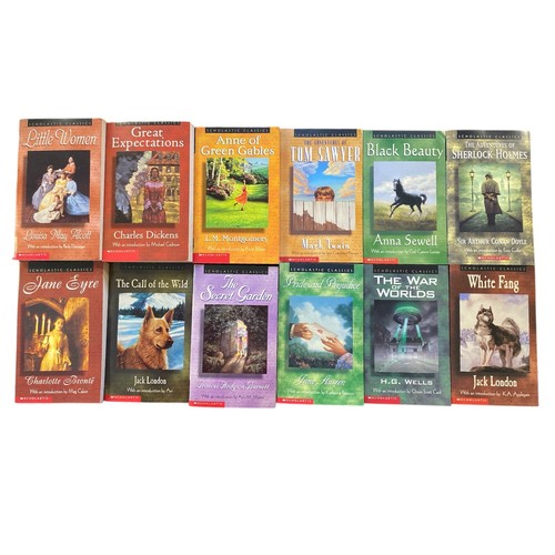 Scholastic Classics 12 Book Set Kids Collection Tom Sawyer Secret Garden Bundle - Picture 2 of 7
