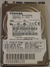 New Old Stock 40GB Toshiba MK4032GSX 2.5" 9.5MM SATA Drive HDD2D34 USA Seller