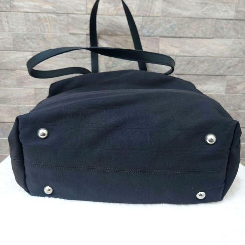 Salvatore Ferragamo Tote Bag Gancini Large Capacity Canvas Black cute FROM JAPAN - Picture 7 of 13