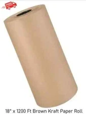 18" x 1200 feet Brown Kraft Paper 30 lb Basis Weight Roll Packaging Shipping NEW