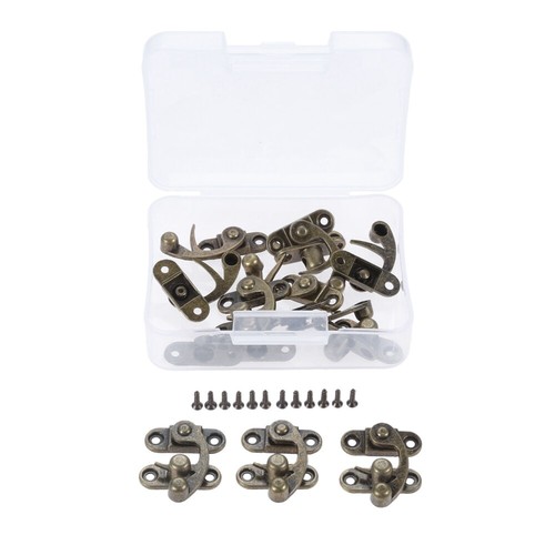 Multi Specification Vintage Latch Catch Kit Jewellery Box Hasp Lock Hook Hinges - Picture 2 of 15