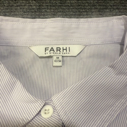 Nicole Farhi Shirt Womens Medium Top Purple Long Sleeve Button Tunic 12/38 - Picture 5 of 8