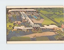 Postcard Aerial View Mt. Dora Lodge Restaurant Mt. Dora Florida USA