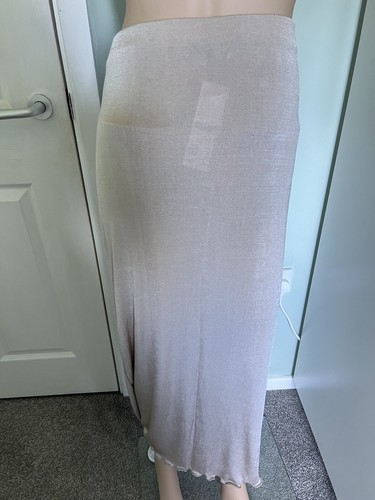 Urban Outfitters Archive Pebble Slinky Jersey Maxi Skirt, Light Sand, XL - Picture 4 of 6