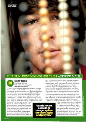 (MOJ5) ARTIKEL & BILD 11X8'' BEACH BOYS - IN MEINEM ZIMMER