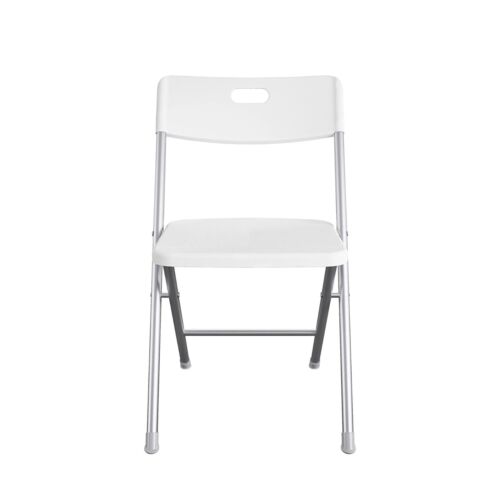 Mainstays Resin Seat & Back Folding Chair, White - Picture 2 of 7