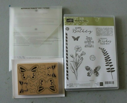 Stampin' Up! Butterfly Basics Stamp Set + Butterflies Thinlits + Wood Butterfly  - Picture 1 of 2
