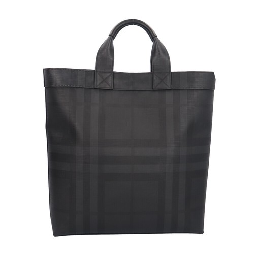 BURBERRY Shoulder Bag 8022519 PVC leather 2way London Tech LDN logo used - Picture 3 of 12