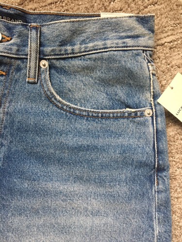 NWT Lucky Brand high rise button fly raw hem denim jeans traveler shorts size 28 - Bild 5 von 12