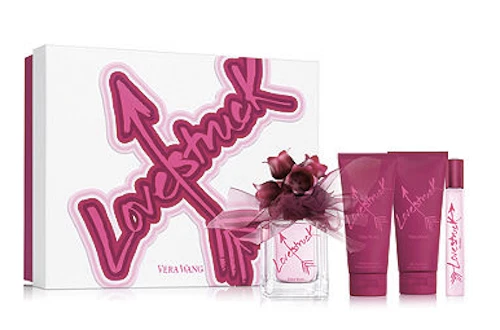 VERA WANG LOVE STRUCK 4pc SET 3.4oz EDP 2.5oz B Lotion 2.5oz S