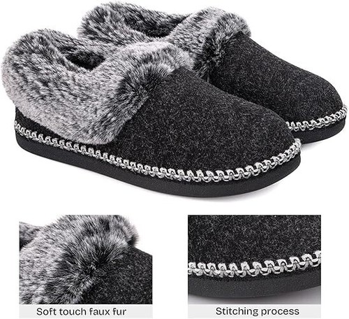Everfoam Super Comfy Memory foam Bootie slippers, Charcoal Grey - UK Size 7-8 - Picture 1 of 9
