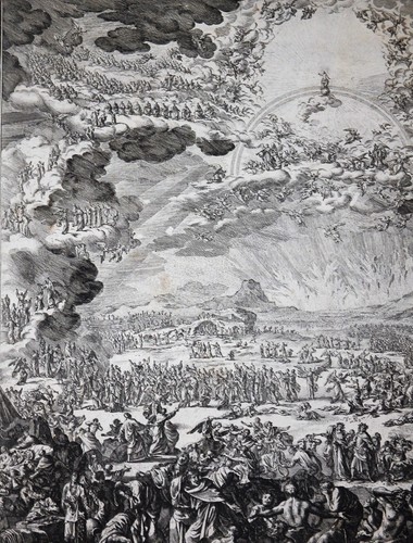 APOKALYPSE JÜNGSTE GERICHT KUPFERSTICH CHRISTUS ENGEL HECKLIN AUGSBURG UM 1720 - Picture 5 of 13