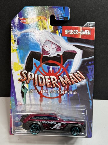 2019 Hot Wheels Spider-Man Into the Spider-Verse 5/6 HW PURSUIT Purple w/BlueOH5