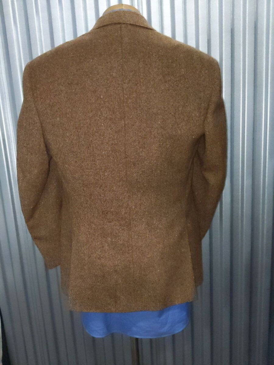 42R ICONIC Polo Ralph Lauren Double Breasted check Tweed Wool Peak Blazer  Jacket