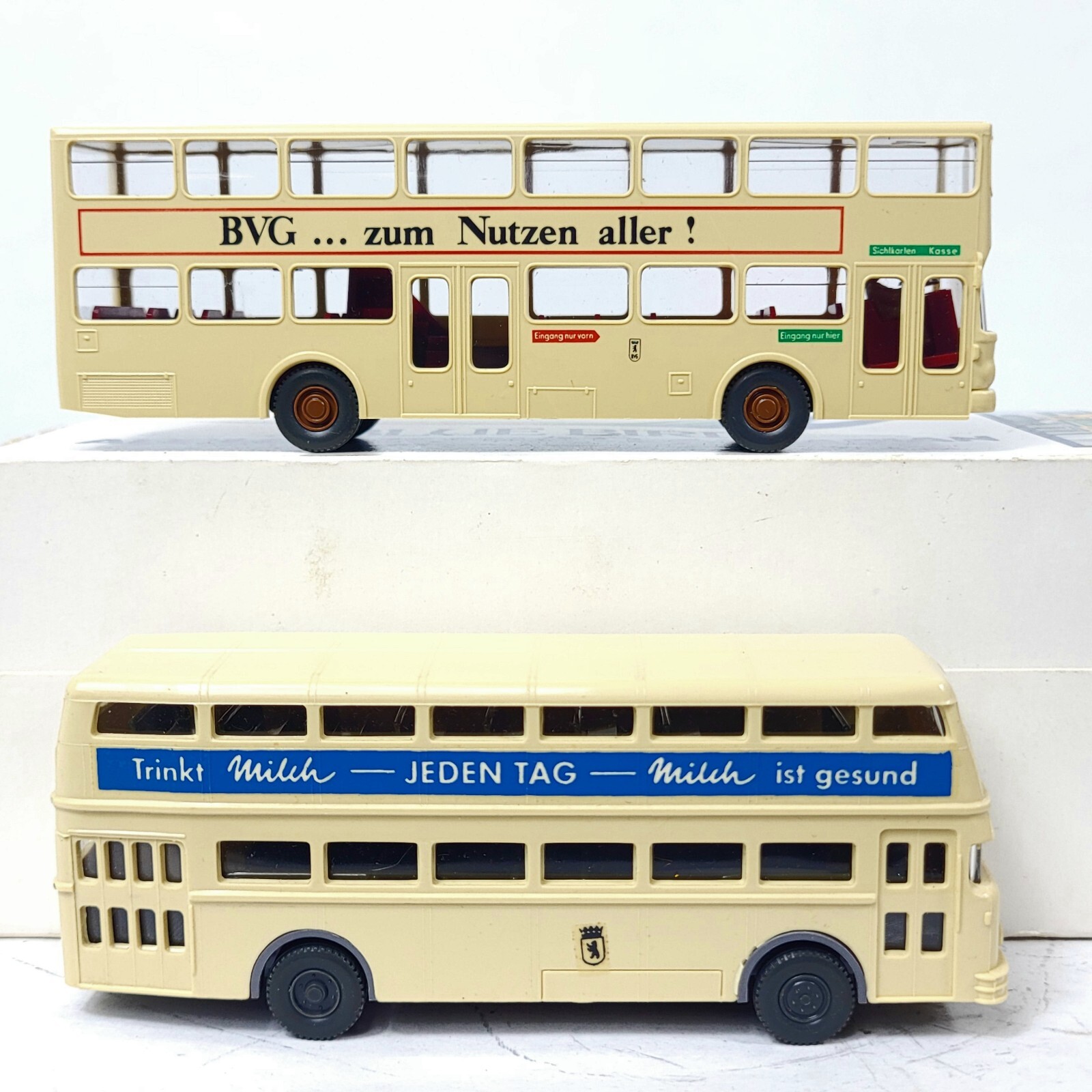 4x VINTAGE Wiking, Herpa MAN Setra S 228 DT Double Decker Bus HO 1:87 Germany - Picture 2 of 12