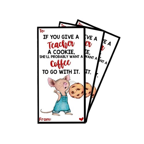 10PCS If You Give Your Teacher a Cookie, Teacher Appreciation Gifts Bookmark - Picture 10 of 12