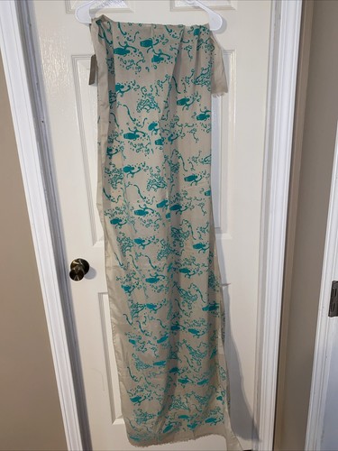 Anthropologie Turquoise Owl Scarf - 100% Cotton - Picture 3 of 7