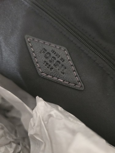Fossil Megan Large Leather Backpack Black,never used,1 handle with tag MSRP $330 - Picture 10 of 18