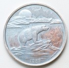 1989 1oz Silver Polar Bear State Seal of Alaska Silver Round /D8