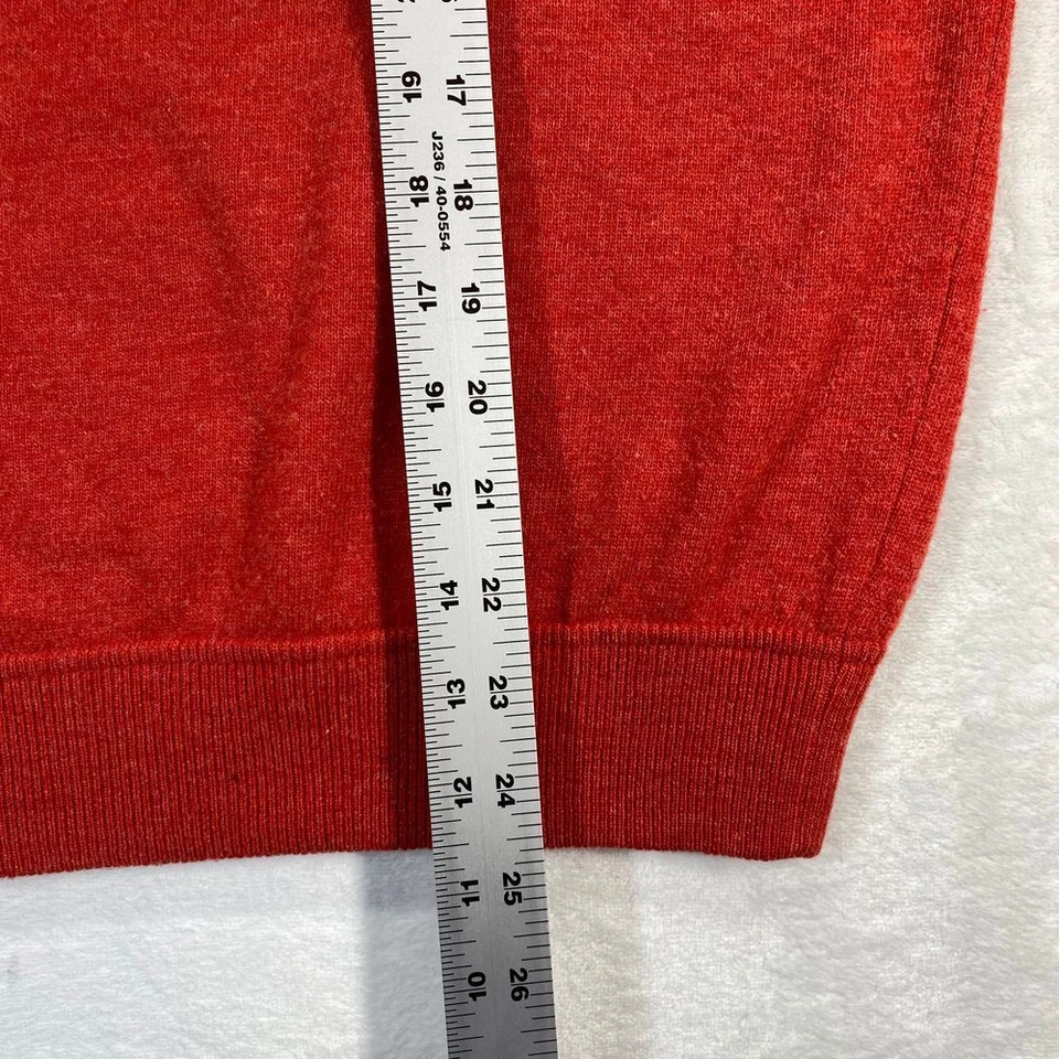 Boggi Milano Red Pure Wool Half Zip Pullover Sweater Luxury Italian Menswear L - Image 3 of 4