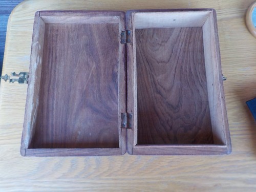 Caja de baratijas de joyería de madera hecha a mano diseño floral con seis carteras/espejos de mano de colección - Imagen 13 de 17