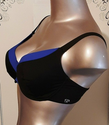 Haut de maillot de bain 100D (85D eu) Simone Pérèle Funambule Bleu et Noir - Picture 4 of 6