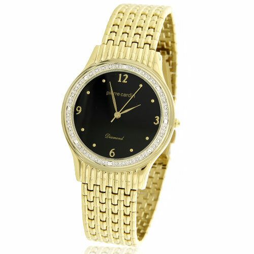 New Pierre Cardin Men's Watch With 8 Diamonds Analog Gold-Tone Bracelet PC104531 - Picture 1 of 1