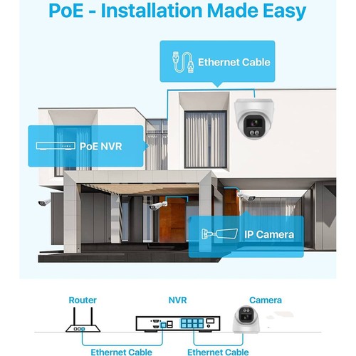 SISTEMA CCTV HIKVISION 4K COLORVU AUDIO 8MP IP POE NVR CÁMARA UHD CON MICRÓFONO - Imagen 9 de 28