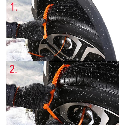 10 Stück Auto Schneeketten Winterreifen Reifen Nothilfe Nylon rutschfeste Kabelbinder - Bild 5 von 11