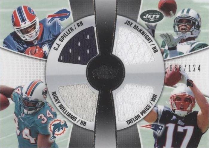 2010 Topps Prime C.J. Spiller Joe McKnight Ricky Williams #4QR-SWMP - 1 of 2