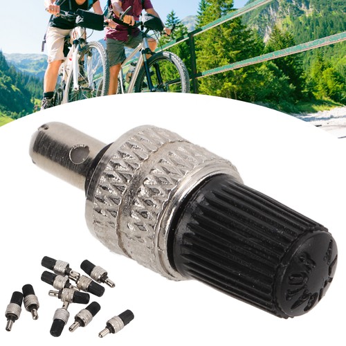 10pcs Bike Tire Valve Core Kit With Cap Nickel Plated Brass German Valve SC - Picture 6 of 12