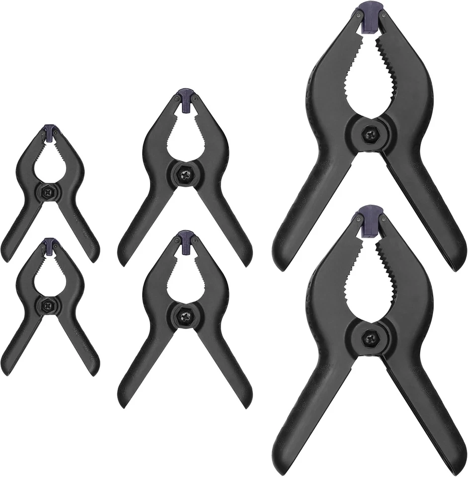QUICK-GRIP Spring Clamps for Woodworking, Multiple Sizes 1", 2" and 3/4", 6 Pack - Image 2 of 4