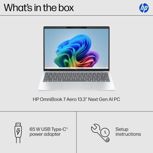 HP Omnibook 7 Aero 13.3" 2K Copilot+ PC Ryzen AI 5 340 16GB 512GB SSD Silver - Picture 11 of 12