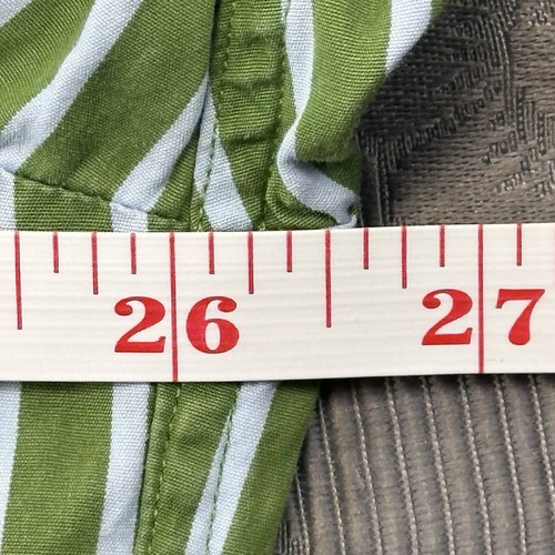 Lacoste grün gestreiftes Button-Down-Hemd Größe 17,25" x 53" - Bild 5 von 10