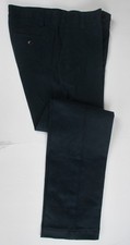 LANDS END Navy School Perfect Fit Plain Front Chino Pants Girls 14 Inseam 29"