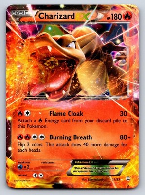 Charizard EX 11/83 Holo EX Rare Generations Pokemon Lightly Played