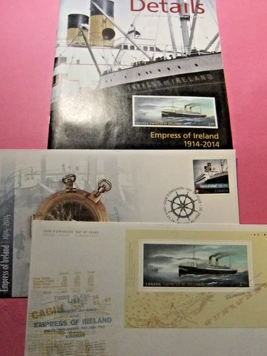 2014 Canada FDCs - EMPRESS OF IRELAND, with Postal Booklet
