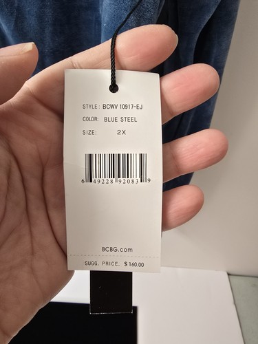 BCBG MAXAZRIA Hoodie Velours-Sweatshirt mit Pfauenverzierung türkis 2X Y2K - Bild 5 von 15