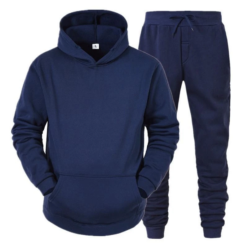 Mens Set Sweatsuit Men Athletic Tracksuit Hooded Long Sleeve Jogger Sets Workout image 3