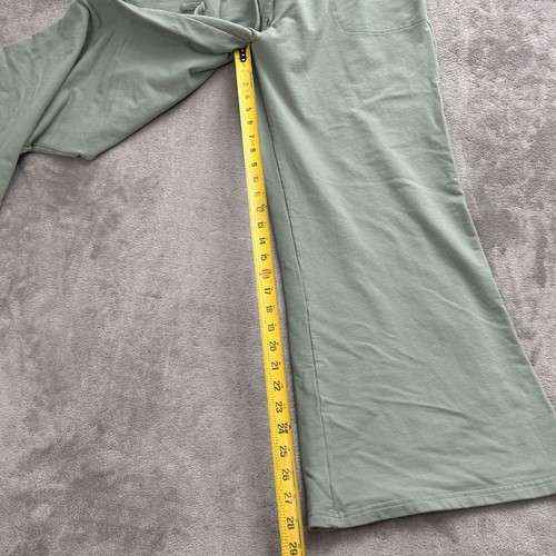 Johnny Was CALME Pant Women XL Green Wide Leg Relax Terry Comfy Boho Loungewear - Picture 3 of 12