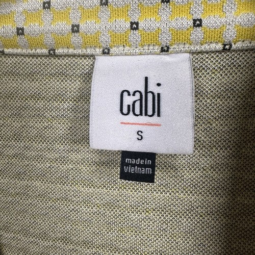 CAbi Small NWT 6249 Hobnob Yellow Topper Coat Jacket Double Breasted Flounce Hem - Picture 4 of 14