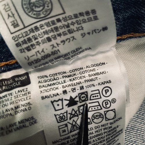 Levis 501 Button Fly Jeans Herren 38x34 Blau Denim Regular Straight Hose Workwear - Bild 11 von 11