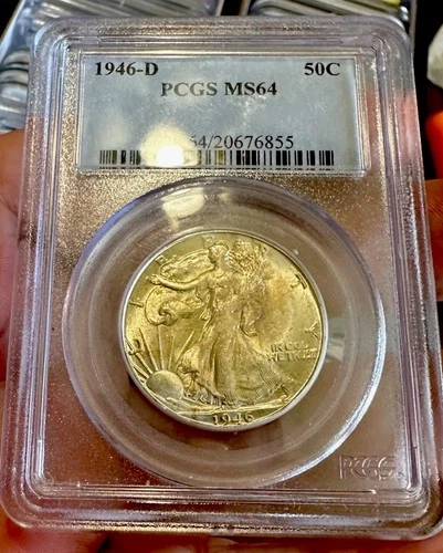 1946D Walking Liberty Half Dollar 50C PCGS MS 64 #1099